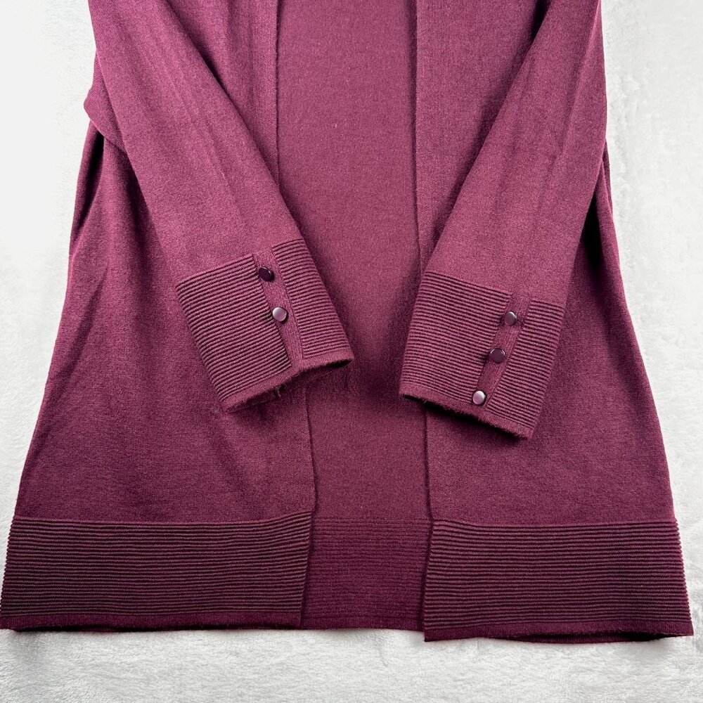 Stitch Fix Evolution by Cyrus Womens Cardigan Sweater Small Burgundy Open Front - Picture 7 of 7